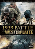 DVD cover of "1939 Battle of Westerplatte". It features soldiers in combat, explosions, and a rescue scene. The text reads "The True Story of the Beginning of WWII" at the top and "1939 Battle of Westerplatte" prominently in the middle with some action scenes depicted.