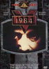 DVD cover of the film "1984" featuring a close-up image of a man's face partially obscured by shadows and a large, red "V" with "1984" written in it. The text at the bottom reads, "The year of the movie. The movie of the year." The names "John Hurt" and "Richard Burton" are displayed at the top.