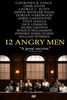 DVD cover for 12 Angry Men DVD (1997), a highly sought-after classic film on DVD, with the cast names prominently displayed at the top, an iconic quote centered in the middle, and twelve men seated in a courtroom setting at the bottom, all facing forward.