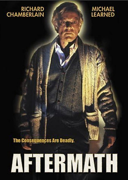 Movie poster for Aftermath (1991) DVD featuring an older man in a cardigan, dramatically lit from below with the tagline The Consequences Are Deadly. Perfect for vintage classic movie collectors and DVD fans.