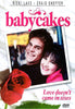 Babycakes DVD (1989) cover featuring a smiling man and woman close together, with a red rose in the foreground and the text: “Love doesn’t come in sizes.” This rare 1989 film is perfect for DVD collectors seeking hard-to-find movies.