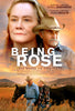 Being Rose (2017) DVD movie poster features large images of a woman and man at the top, the title below, and them walking with a black horse in a scenic field—ideal for fans of vintage classic films.