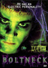 A green-tinted movie poster features a serious young man’s face, purple lightning, and a house. Text says: He has an electric personality. The title Boltneck DVD (2000) appears at the bottom in bold purple letters—a must-have image for fans of Big Monster on Campus and collectors looking for rare movies on DVD.