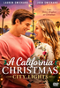 A smiling couple stands close together, surrounded by festive holiday lights with a city skyline behind them. Ideal for holiday romance movie lovers, the DVD cover for A California Christmas: City Lights (2021) DVD features the film’s title and cast in a joyful seasonal design.