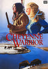 Cheyenne Warrior DVD features a vintage cover illustration of a man with long hair and a spear standing beside a woman in a blue dress. The scene includes horses and riders by a river in the background, with buffalo in the foreground. This classic old west love story is perfect for collectors searching for rare, hard-to-find movies on DVD.