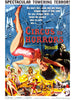 A dramatic vintage poster for Circus of Horrors (1960) DVD features a frightened woman in a red leotard falling from a trapeze, with masked figures and circus props behind her, overlaid by bold, colorful text.