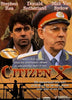 Movie poster for Citizen X (1995) DVD, showing a man in a military uniform with another in a leather jacket behind him. This rare DVD tells the true story of Russia’s hunt for a serial killer.