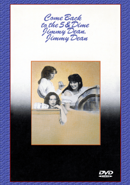 DVD cover for Come Back to the 5 & Dime, Jimmy Dean, Jimmy Dean DVD (1982) showcases three women dressed in vintage clothing—one reclining on a bed and two seated nearby—with the film’s title displayed above them in blue and yellow script. An essential addition for collectors of rare movies on DVD and enthusiasts of classic cinema, this Come Back to the 5 & Dime, Jimmy Dean, Jimmy Dean DVD beautifully embodies nostalgic charm.