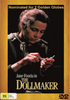 The DVD cover for The Dollmaker DVD (1984) features Jane Fonda carving wood, with the text: “Nominated for 2 Golden Globes, Jane Fonda in THE DOLLMAKER,” set against a gold background. PG rating and DVD logos are displayed at the bottom.