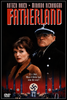 Fatherland DVD (1994) cover features a stern man in uniform alongside a woman in a brown coat, set against a dark, powerful backdrop marked by Nazi imagery. The text poses the question: “It’s 1964. What if Hitler had won the war?” This compelling Nazi thriller is an essential addition for collectors seeking rare movies on DVD.