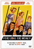 For collectors of classic movies on DVD, the For Love or Money DVD (1963) features a vibrant cover showcasing Kirk Douglas, Mitzi Gaynor, and Gig Young. The design displays three women seated behind a smiling Kirk Douglas, separated by bold black diagonal lines against a bright yellow background.