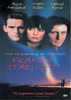 Movie poster for the Gabriel Byrne film Frankie Starlight, showcasing portraits of Anne Parillaud, Matt Dillon, and Gabriel Byrne above a night sky with a comet and a small figure reaching upward. This heartfelt Irish-American immigration story is now available on the Frankie Starlight DVD (1995).