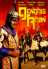 DVD cover for Genghis Kahn DVD (1965) showcases a warrior clad in gold armor and helmet in the foreground, with mounted soldiers behind him and actor names—including Omar Sharif—displayed at the top. The bold yellow title is centered, making this a standout addition to any classic movie DVD collection.