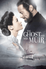 A man and woman gaze tenderly at each other above the title The Ghost and Mrs. Muir, with a misty ship and coastline below—a timeless scene from the 1947 classic starring Gene Tierney, making this The Ghost and Mrs. Muir (1947) DVD a must-have for rare film collectors and classic movie fans alike.