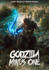 Godzilla Minus One (2023) DVD features Godzilla roaring amid city ruins, blue energy shining from its spiky back as explosions erupt. The text says, "A New Reign of Terror Begins"—ideal for Godzilla fans and classic movie collectors.