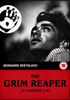 A black-and-white movie poster featuring a man looking up, a white handprint, and the text: Bernardo Bertolucci, The Grim Reaper, La Commère 1705, alongside a 15 age rating symbol—an evocative design for this Italian crime drama classic, now available as The Grim Reaper DVD (1962).