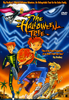 A vibrant illustrated cover for The Halloween Tree DVD (1993) features four children in costumes racing with a pumpkin, a girl soaring on a broomstick, and a haunting moonlit sky with bats. This classic Ray Bradbury Halloween adventure is now available among rare movies on DVD.