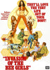 The movie poster for Invasion of the Bee Girls DVD (1973) features women in bikinis surrounded by collapsing men, striking honeycomb designs, and bold red lettering with the film’s title. The tagline states: “Ordinary housewives turn into ravishing creatures.” This rare DVD is a must-have for collectors and fans of classic movies alike.