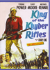 The King Of the Khyber Rifles DVD (1953) features a cover depicting a uniformed man holding a rifle, standing above two others at his feet with snowy mountains in the background. The title and actors’ names, including Tyrone Power, are prominently displayed on this classic movie’s DVD packaging.