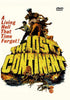 Movie poster for The Lost Continent DVD (1968), a cult classic film, featuring people climbing a rugged rocky outcrop while menacing monstrous creatures surround them. Text on the poster reads: “A Living Hell That Time Forgot! THE LOST CONTINENT.” The DVD logo appears in the upper right corner.