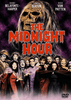 A menacing skull hovers above a crowd of people in costume with frightful expressions on the cover of The Midnight Hour DVD (1985). The movie's title, “The Midnight Hour,” stands out in bold red letters, evoking the eerie charm of classic horror films available on DVD. Names and a DVD video logo are displayed at the top and bottom, making this rare and hard-to-find release a chilling addition to any collection.
