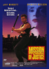 A man dressed in black wields two batons before a nighttime city skyline, while a woman's large face looms in the background. Text displays: Mission of Justice DVD (1992), starring Jeff Wincott and Brigitte Nielsen, showcasing this action-packed film as an essential addition for any martial arts movie enthusiast.