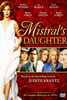 A red-haired woman in a white gown stands beside a movie poster collage featuring several actors’ faces. The title Mistral’s Daughter appears in gold text, accompanied by cast names and the phrase “Based on the best-selling novel by Judith Krantz.” The Mistral’s Daughter DVD (1984) 2 Discs offers this romantic drama miniseries—a captivating story set amidst the glamour of 1920s Paris—brought vividly to life for your collection.