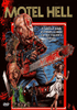 A man in overalls and a pig mask swings a chainsaw, while the text proclaims: “Motel Hell. It takes all kinds of critters to make Farmer Vincent’s fritters.” In the background, terrified people and an eerie motel set the scene for this cult classic’s unique mix of horror and dark humor. For collectors seeking rare finds, the Motel Hell DVD (1980) is a must-have addition to any collection.