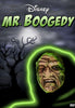 A ghastly, decayed face glows green against a shadowy, eerie backdrop featuring a gnarled tree and a full moon. Ideal for haunted house movie enthusiasts, “Mr. Boogedy DVD (1986)” is displayed at the top in bold green letters.