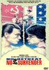 The US DVD cover for No Retreat No Surrender (1986) features a dramatic showdown between two men—one against a backdrop of the Soviet flag, the other with an American flag behind him. The film’s title and tagline, “No Retreat, No Surrender,” are boldly displayed, emphasizing Jean-Claude Van Damme’s breakout performance.
