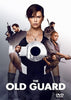 DVD cover for The Old Guard (2020) DVD features five intense characters standing together, the main character at the center, set against action-packed backgrounds—an attention-grabbing design perfect for fans of immortal mercenaries films. This scarce edition is an essential addition to any collector’s library of modern action classics.