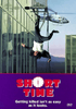 A man in a suit hangs upside down from a window washer platform, while a helicopter hovers nearby. The caption says, "SHORT TIME. Getting killed isn’t as easy as it looks." This rare DVD features the 1990 film *Short Time*, starring Dabney Coleman—a must-have for collectors looking for the Short Time DVD (1990).