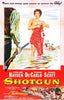 A woman stands waist-deep in water, holding a red polka-dot towel, while a person with a shotgun watches from the shore. Below the image, the title "Shotgun (1958) DVD" and actor names are displayed, showcasing this rare and hard-to-find classic—a true gem for collectors of vintage movies.