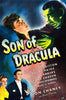The Son of Dracula (1943) DVD features cover art with a green-skinned Dracula looming over a terrified woman in bed, bold yellow title lettering, cast names below, and two characters shown at the bottom left.
