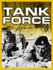 Two soldiers crawl under barbed wire in the snow. Above them, bold white text reads “TANK FORCE” on a yellow background, capturing the intense action of classic war films. Product: Tank Force (1958) DVD.