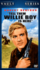 Robert Redford stands with a revolver before a group of horseback riders. The text reads: “Tell Them Willie Boy is Here!”—the rare 1969 Western now available as Tell Them Willie Boy is Here! DVD (1969).