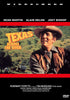 Texas Across the River DVD (1966) cover showcases Dean Martin dressed in cowboy attire, smiling against a picturesque hillside backdrop. Bold yellow and red title text stands out on the left, emphasizing this Western comedy. The names of supporting stars are displayed above and below the image, making Texas Across the River DVD (1966) an essential addition for classic movie enthusiasts.