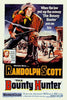 The Bounty Hunter (1954) DVD features a vintage poster of Randolph Scott aiming a rifle amid dramatic Old West scenes. A classic western must-have for movie fans. Tagline: When the law put up the money The Bounty Hunter put on his guns!.