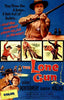The Lone Gun (1954) DVD features classic western action with a cowboy holding a gun, intense shootouts, and portraits of the lead man and woman, with bold text and credits—perfect for fans of vintage cowboy films.
