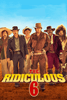Six men in cowboy attire stand together in a desert, with "The Ridiculous 6 (2015) DVD" in bold yellow at the bottom—a rare Adam Sandler movie collectible for DVD enthusiasts.