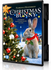 The Christmas Bunny (2010) DVD case featuring a rabbit wearing a red scarf and jingle bells in front of a decorated Christmas tree and a church.