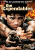 DVD cover of The Expendables DVD (1988) featuring an intense man aiming a gun, with two soldiers in combat gear positioned below him against a fiery, explosive backdrop. Bold text and tagline highlight this release at the top, making it a must-have for collectors of classic movies on DVD.
