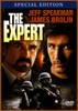 DVD cover for The Expert DVD (1995), a gripping serial killer thriller featuring two men with serious expressions in the background, a cityscape at sunset, and two armed SWAT officers in the foreground. This Special Edition highlights Jeff Speakman and James Brolin in an action-packed martial arts movie experience.
