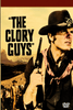 A cowboy in a black hat and scarf points a revolver, his companions gathered behind him, framed by a rugged western landscape. The Glory Guys DVD (1965) is a thrilling cavalry adventure that captures the spirit of the Old West—an essential addition for any classic movie collector. Text reads: The Glory Guys.