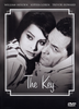 Black-and-white DVD cover for The Key DVD (1958) featuring a woman and man embracing amid war-torn England, with the film’s title and the names William Holden, Sophia Loren, and Trevor Howard displayed at the top.