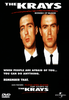 DVD cover for The Krays DVD (1990), featuring the notorious Kemp brothers depicted as two stern men in suits, set against a black background with bold white lettering: When people are afraid of you... you can do anything. Remember that. An unflinching look into London's criminal underworld. Universal logo appears at the bottom right corner.