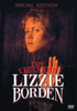The Legend of Lizzie Borden DVD (1975) features a special edition cover depicting Elizabeth Montgomery in period attire with her hand raised, set against a dramatic dark background with striking white and red title text—an essential addition for true crime movie enthusiasts.