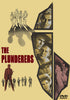 DVD cover for The Plunderers (1960) DVD: classic western art with illustrated cowboys, black-and-white portraits, a couple embracing, and bold red title text on a yellow background.