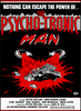 Vintage movie poster art for The Psychotronic Man DVD (1979), a rare and hard-to-find ESP horror film, features a dramatic car crash, two piercing eyes, and bold lettering proclaiming: Nothing Can Escape the Power of... The Psychotronic Man. A striking red and black color palette highlights his chilling psychotronic abilities. Credits and the DVD logo are displayed at the bottom of the design.