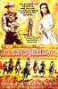 DVD cover for The Savage Guns (1962) featuring a man and woman holding pistols, a lone cowboy in the distance, and a group of riders on horseback below the title text.